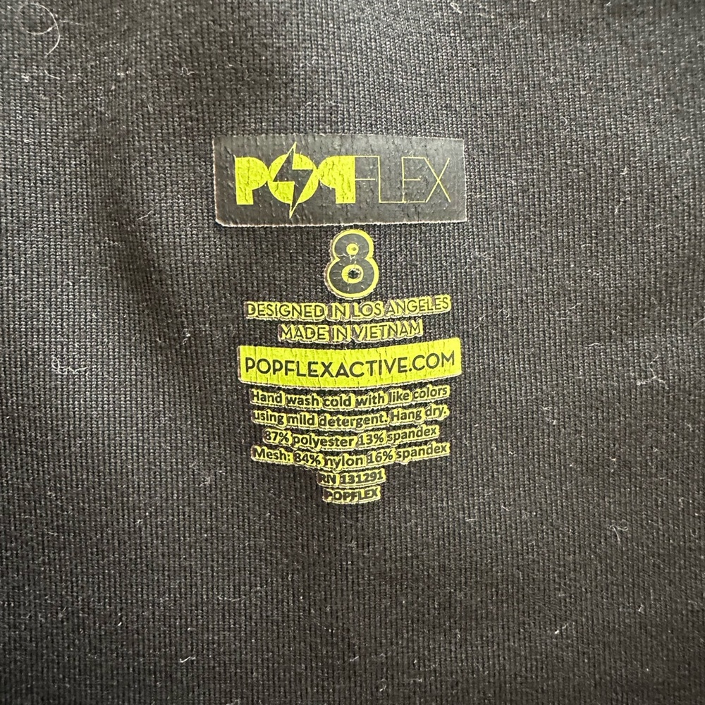Popflex Active Solid Black Highness Mesh Cutout H… - image 2
